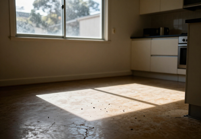 Bed bug activity in a Plumpton commercial space before treatment